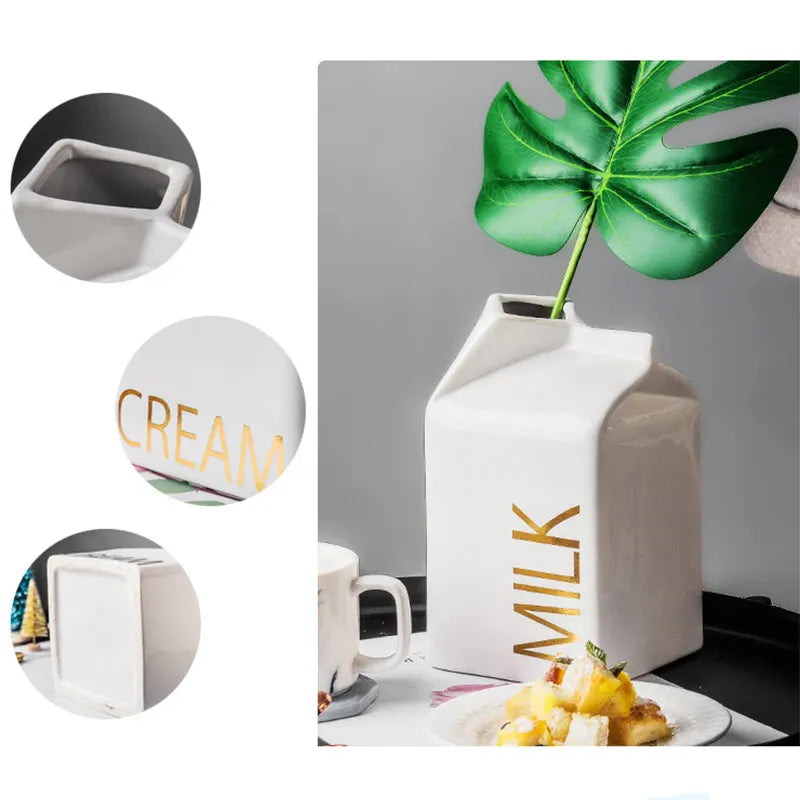 Milk & Cream Ceramic Vase