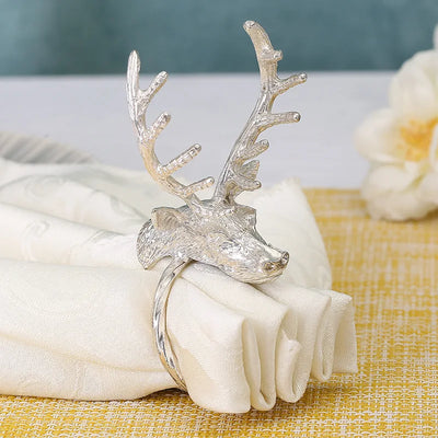 Stag Head Napkin Ring - 6 Pcs