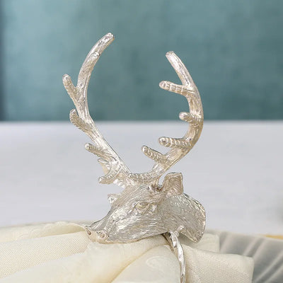 Stag Head Napkin Ring - 6 Pcs