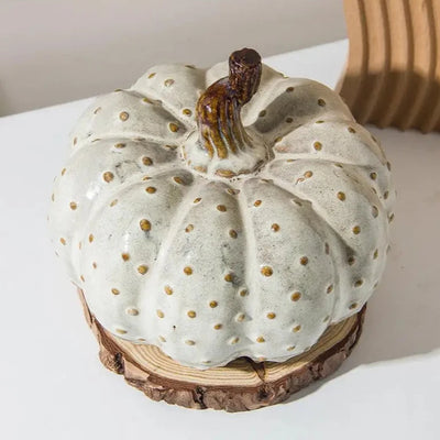 Porcelain Pumpkin Table Ornament