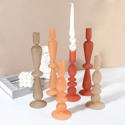 Matte Glass Candle Holders