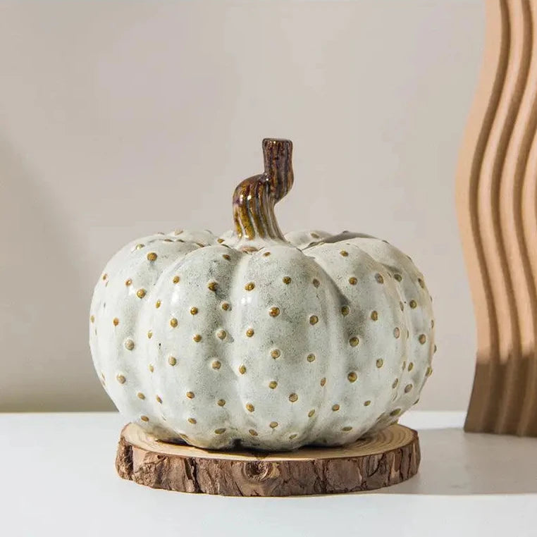 Porcelain Pumpkin Table Ornament