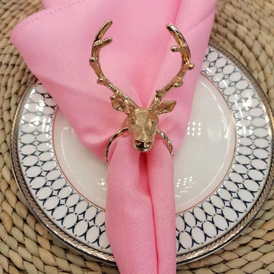 Stag Head Napkin Ring - 6 Pcs