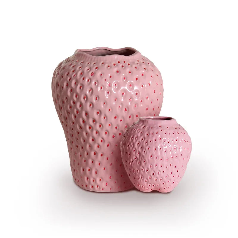 Ceramic Strawberry Vase