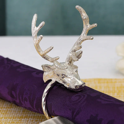 Stag Head Napkin Ring - 6 Pcs
