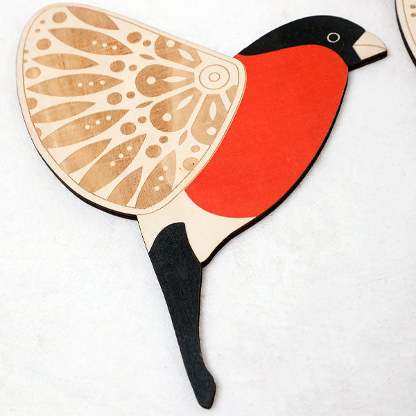 3pcs Wood Bird Wall Art