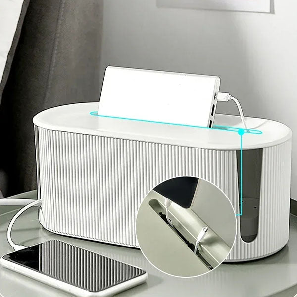 Nordic Plug Storage Box & Wire Organizer