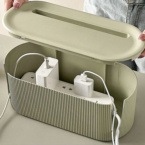 Nordic Plug Storage Box & Wire Organizer