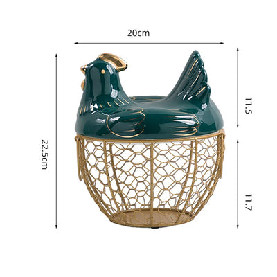 Hen-shaped Egg Storage Basket
