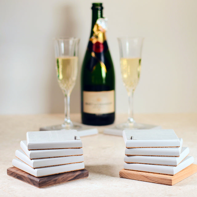 Handmade Resin Coasters with Wood Stand | GlamorousHangups – Glamorous ...