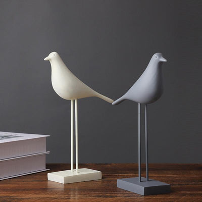 Colour Resin Bird Table Ornaments - Glamorous Hangups Ltd