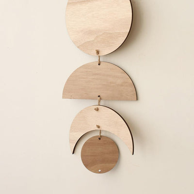 Moon Phase Wooden Wall Hanging - Glamorous Hangups Ltd