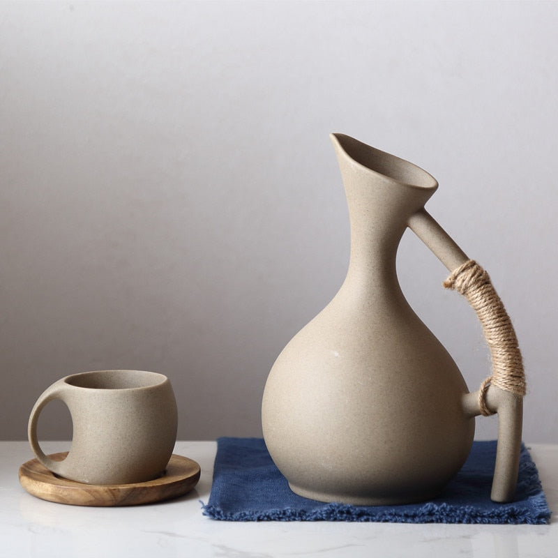 Traditional-Style Minimalist Ceramic Jug