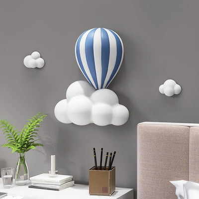 3D Hot Air Balloon and Cloud Wall Hanging