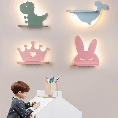 Nursery Wall LED Light with Shelf - Glamorous Hangups Ltd