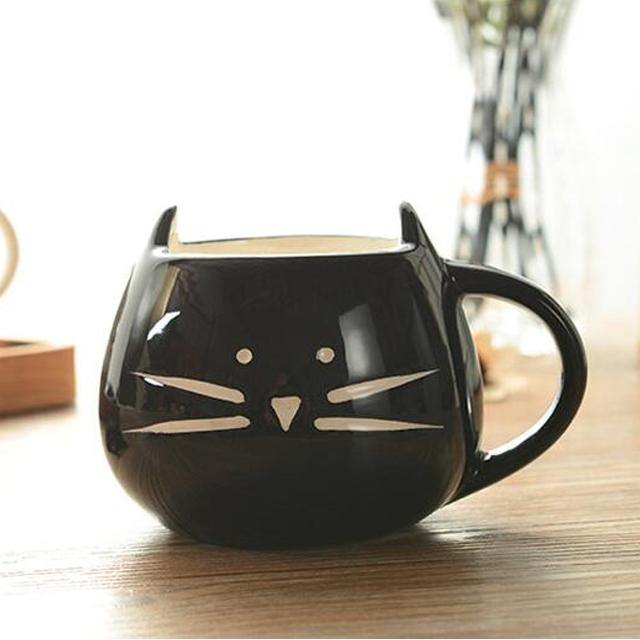 Cat Coffee Mug with Spoon - Glamorous Hangups Ltd