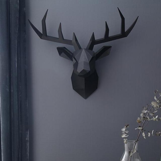 Medium Nordic Stag Head 3D Wall Art - Glamorous Hangups Ltd