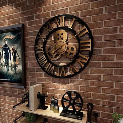 Industrial Gear Large Wall Clock - Glamorous Hangups Ltd