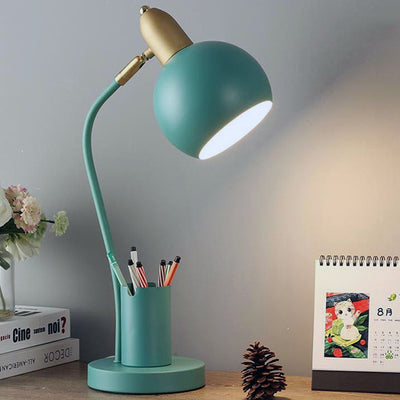 Round Nordic Desk Lamp With Pen Holder