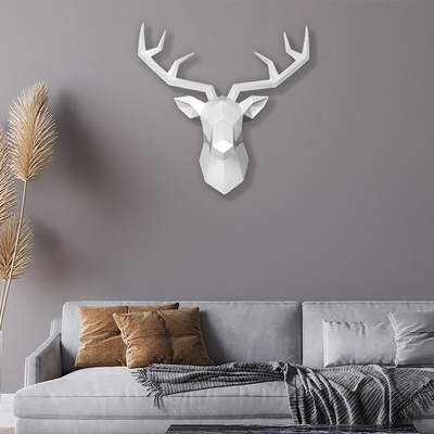 Oversize Nordic Stag Head 3D Wall Art