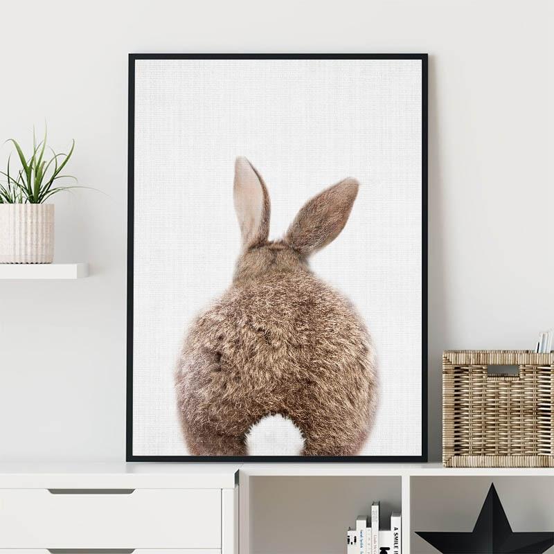 Bunny Rabbit Face & Tail Animal Wall Art - Glamorous Hangups Ltd