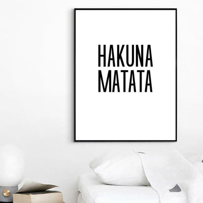 Giraffe Hakuna Matata Nursery Wall Art - Glamorous Hangups Ltd