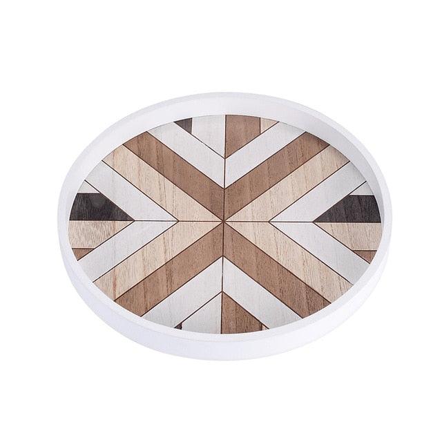 Geometric Wooden Serving Tray - Glamorous Hangups Ltd