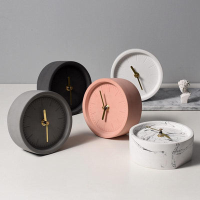 Nordic Matt Concrete Desk Clock - Glamorous Hangups Ltd