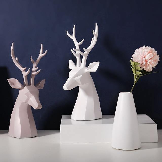 Stag & Vase Resin Table Ornament - Glamorous Hangups Ltd