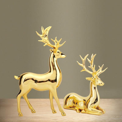 Pair of Deer Table Ornament - Glamorous Hangups Ltd
