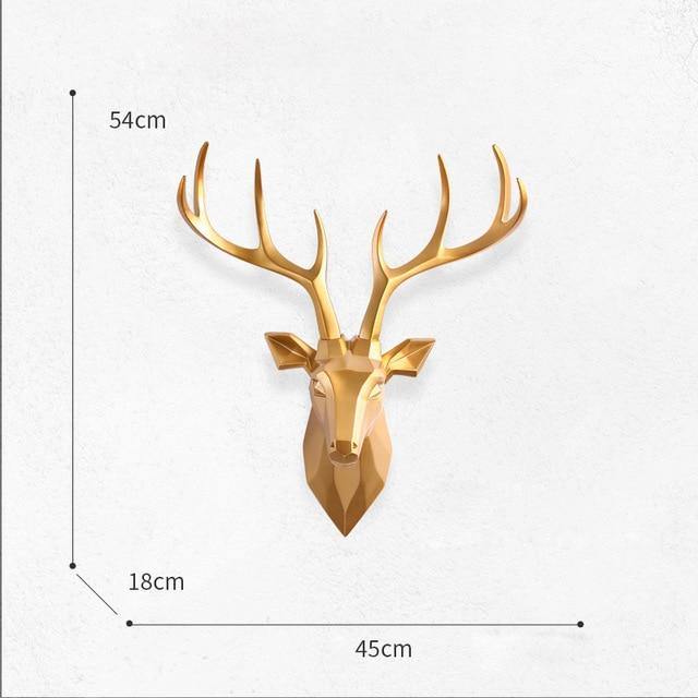 Large Geometric Deer Head Wall Mount - Glamorous Hangups Ltd