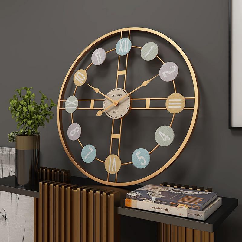 Multicolour Modern Metal Wall Clock - Glamorous Hangups Ltd