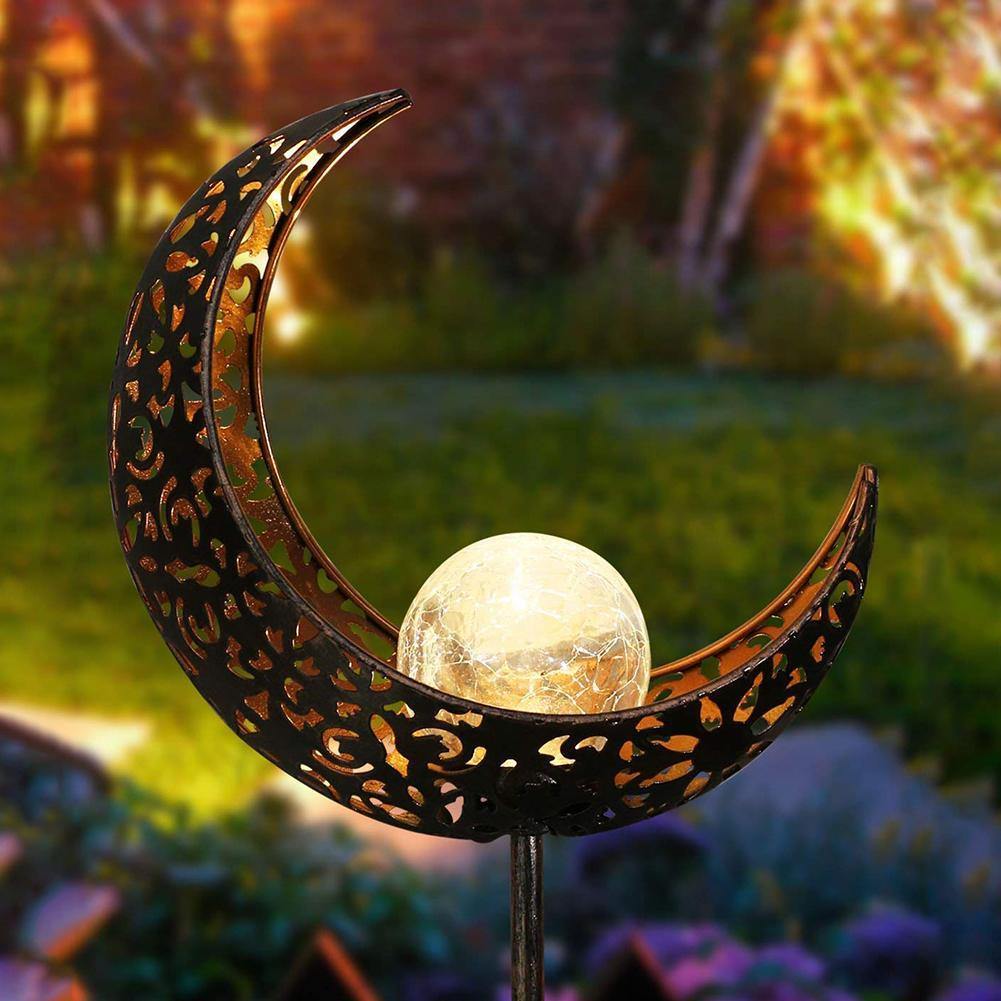 Outdoor LED Solar Powered Moon Lamp - Glamorous Hangups Ltd