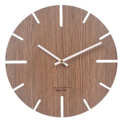 Nordic Minimalist Wooden Wall Clock - Glamorous Hangups Ltd