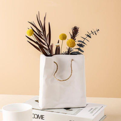 Shopping Bag Ceramic Vase - Glamorous Hangups Ltd