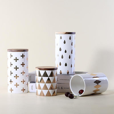 Nordic Ceramic Kitchen Canisters - Glamorous Hangups Ltd