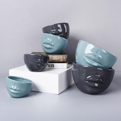 Abstract Ceramic Lips Plant Pot - Glamorous Hangups Ltd