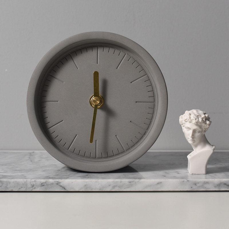 Nordic Matt Concrete Desk Clock - Glamorous Hangups Ltd