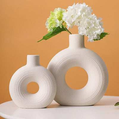 Donut Circle Ceramic Vase - Glamorous Hangups Ltd