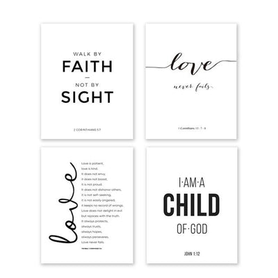 Love & Faith Bible Verse Wall Art - Glamorous Hangups Ltd