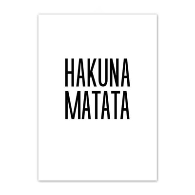 Giraffe Hakuna Matata Nursery Wall Art - Glamorous Hangups Ltd