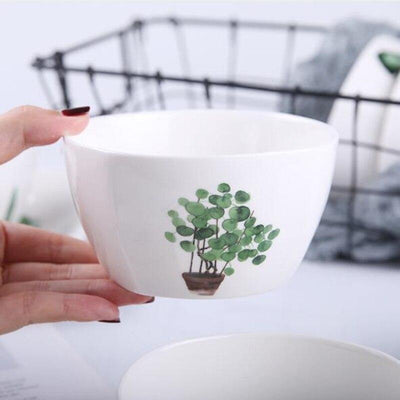 Nordic Leaves Porcelain Bowl - Glamorous Hangups Ltd