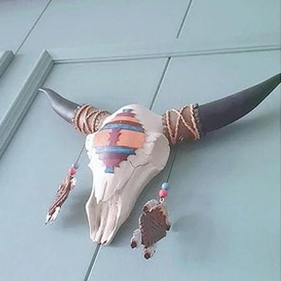 3D Boho Bull Head Skull - Glamorous Hangups Ltd