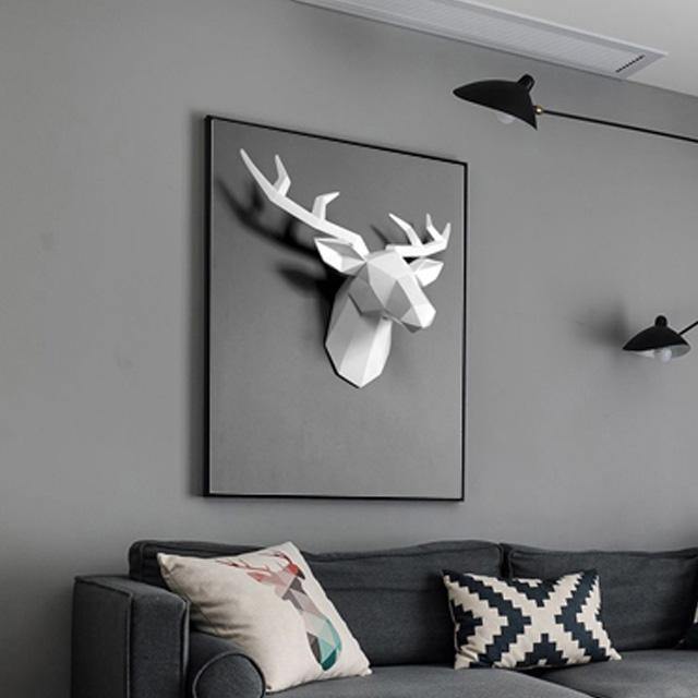 Small Nordic Stag Head 3D Wall Art - Glamorous Hangups Ltd