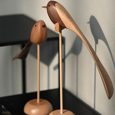 Scandi Wood Birds Table Ornament - Glamorous Hangups Ltd