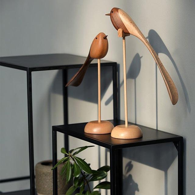Scandi Wood Birds Table Ornament - Glamorous Hangups Ltd