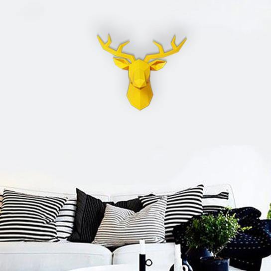 Small Nordic Stag Head 3D Wall Art - Glamorous Hangups Ltd